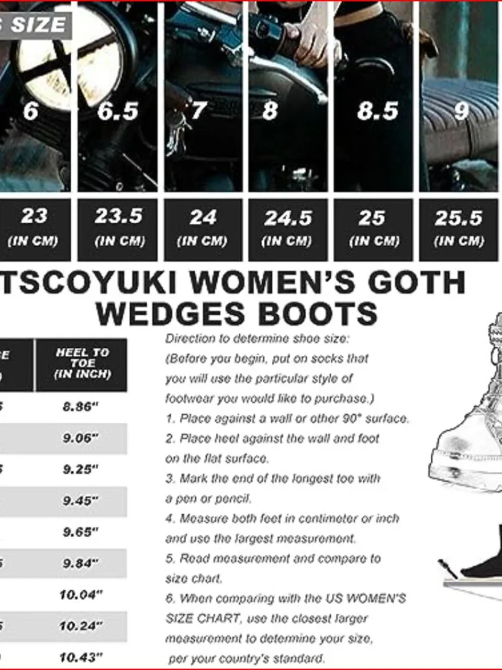 Platform Ankle Boots with Wedge Heel Vegan PU Leather Round Toe - Picture 6 of 7